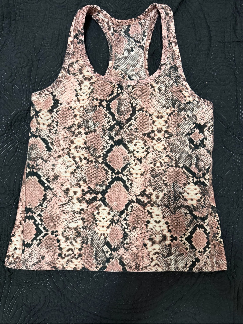 Evolution and Creation Pink Snake-Print Athletic Racerback Tank